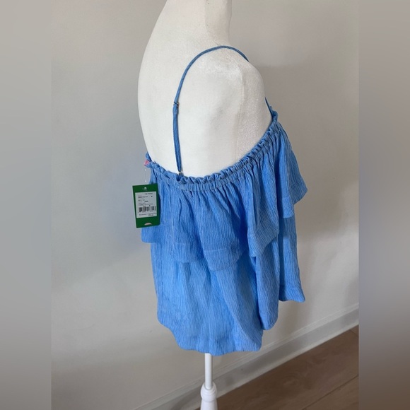 NWT Lilly Pulitzer Lapis Blue Seersucker Mays Top |Size Medium| - Picture 3 of 8